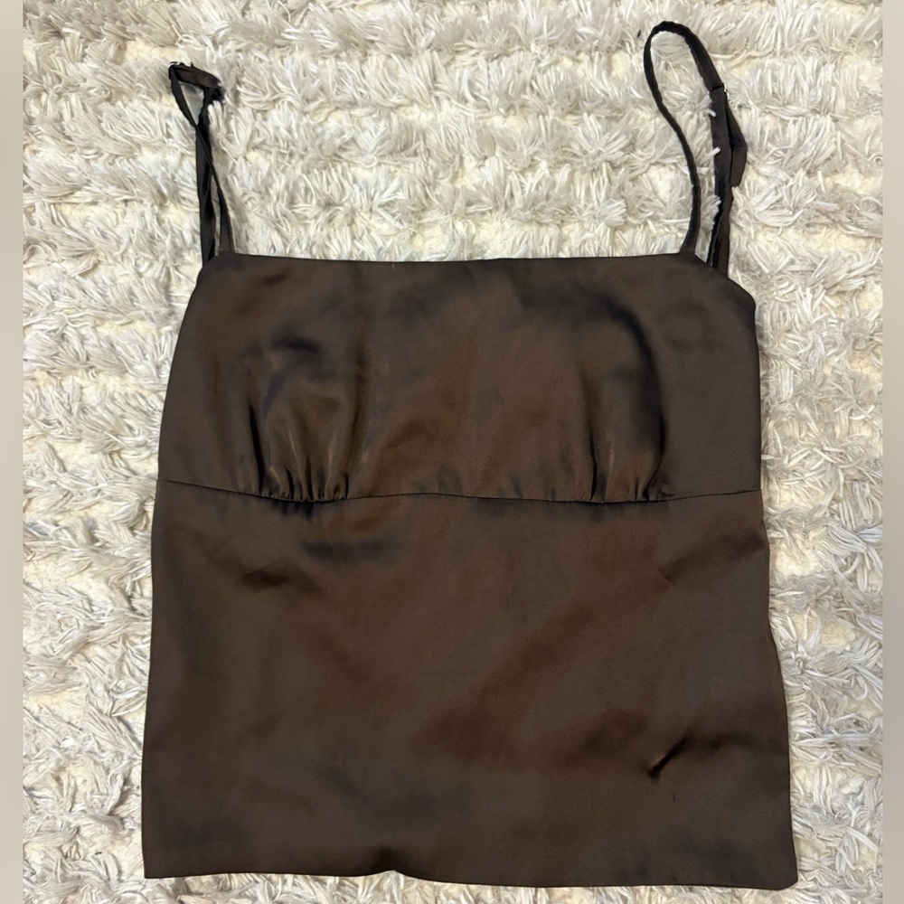 Edikted Dark Brown Backless Tank